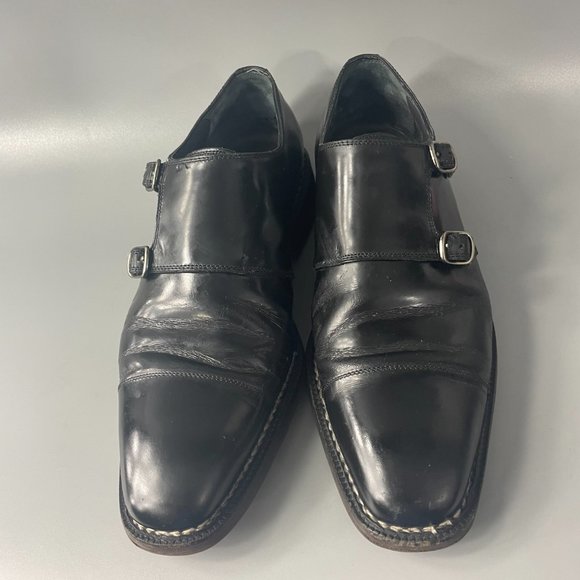 Sutor Mantellassi Black Leather Double Monk Strap Dress Shoes, Size 9.5 main image 4